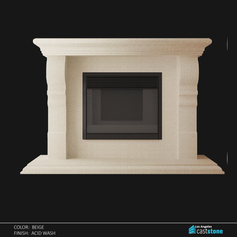Alle Fireplace Surround, Beige Acid Wash