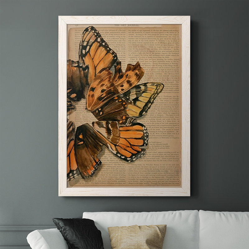 Jaeden Winged Wreath I, reproduction d'art sur toile, Blanc, H 37,5 po x l 27,5 po x P 1 po