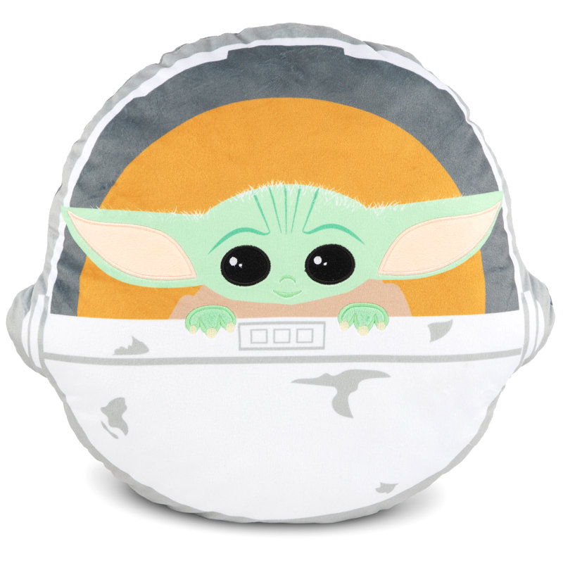 Disney Star Wars Mandalorian Grogu Shaped Decorative Pillow Approx. Kids Plush Bed Cushion