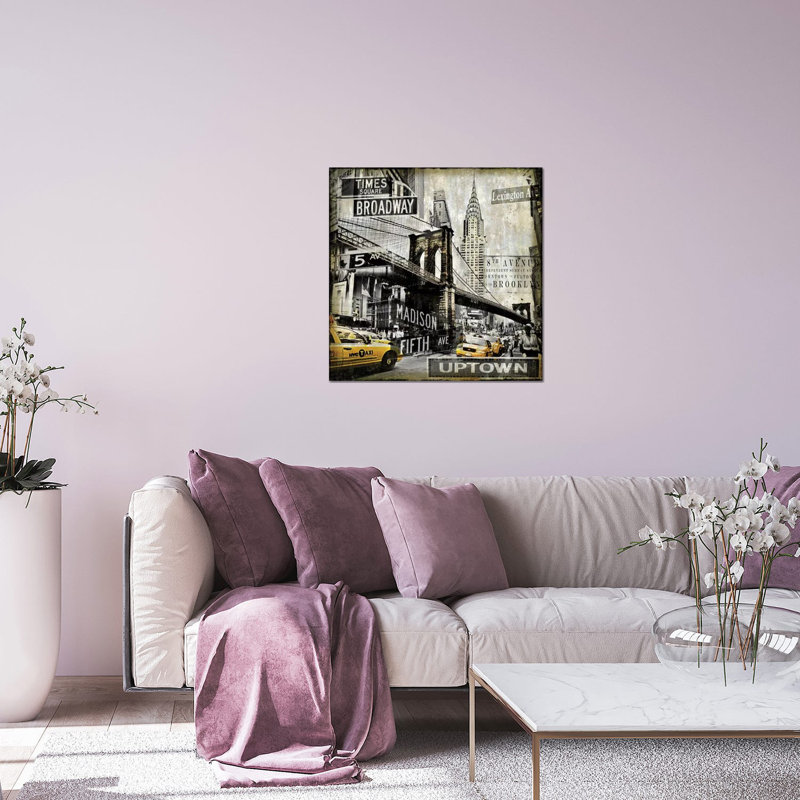 " Landmarks NYC " by Dylan Matthews, 24" H x 24" W x 0.25" D