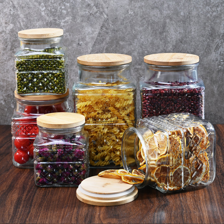 Glass Food 4 Piece Storage Jar Set Gracie Oaks