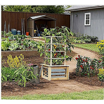 Lit de jardin surélevé galvanisé avec jardinière et jardin