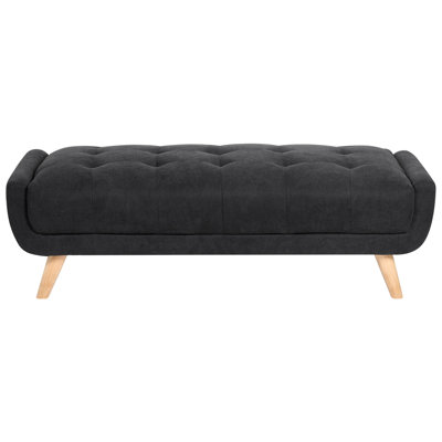 Ottoman Temira Fabric Black