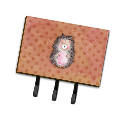 Garde-clef ou garde-clef en aquarelle polkadot hedgehog Tarah