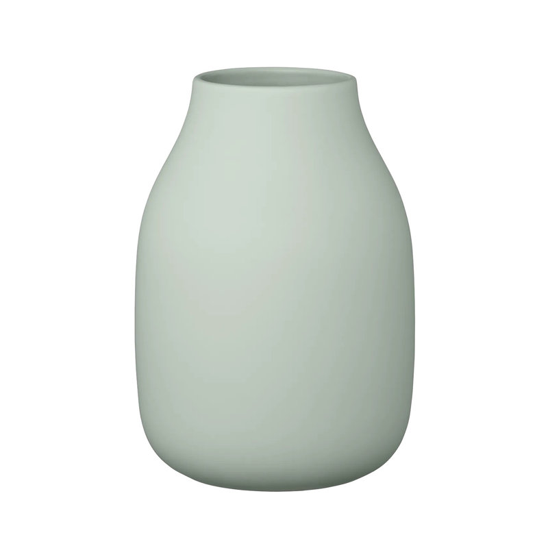 Ceramic / Porcelain Table Vase, 22cm H x 14cm W x 14cm D, Desert Sage