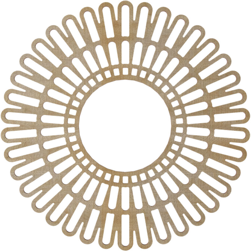 Médaillon de plafond en bois ajouré 28 po x 28 po x P 10 3/8 po x T 1/4 po, Hickory, H 20 po x l 20 po x P 0,38 po