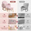 Chaise berçante rembourrée avec repose-pieds Teddy-1783856736