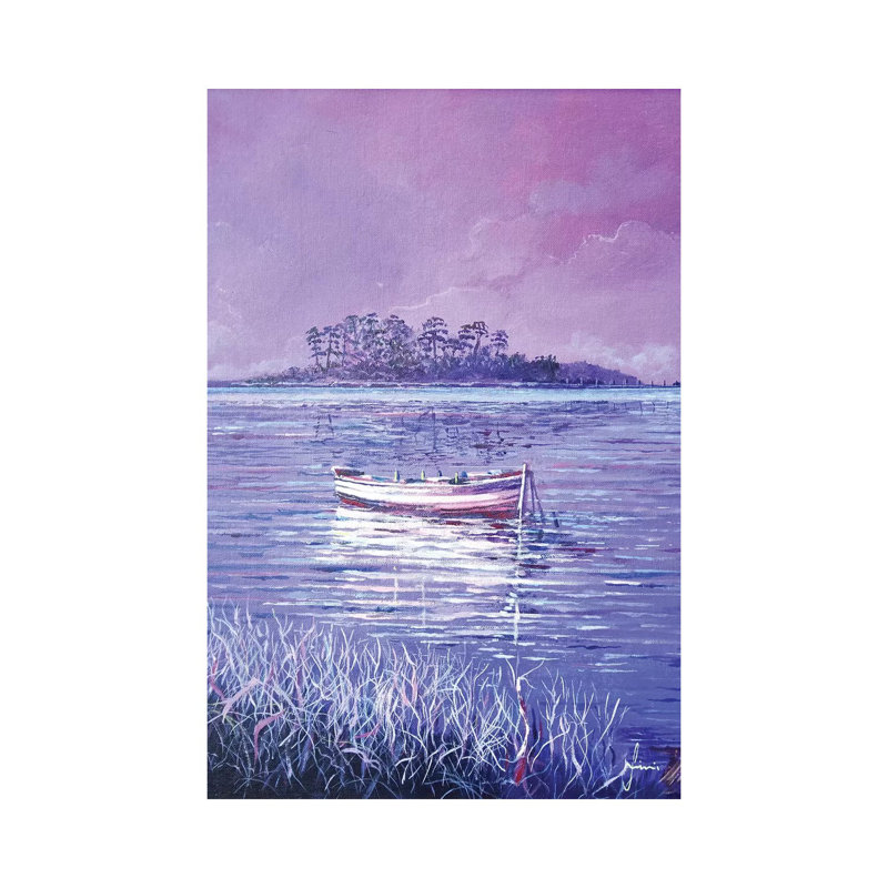 Pink Marsh by Sinisa Saratlic - Gallery-Wrapped Canvas Giclée on Canvas, Wrapped Canvas