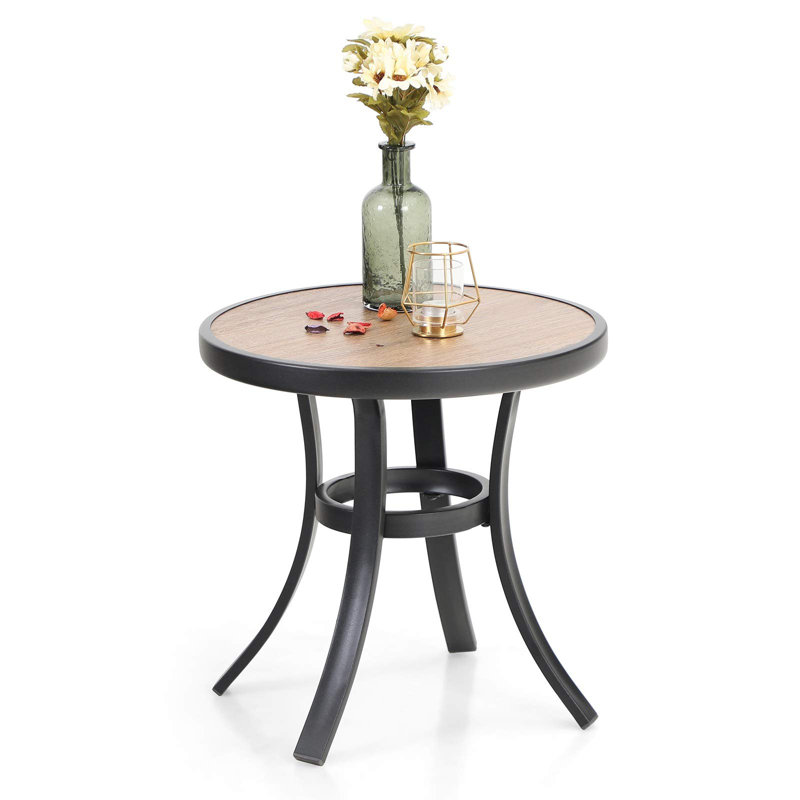 Round 2 - Person 19" Long Powder Coated Steel Bistro Set