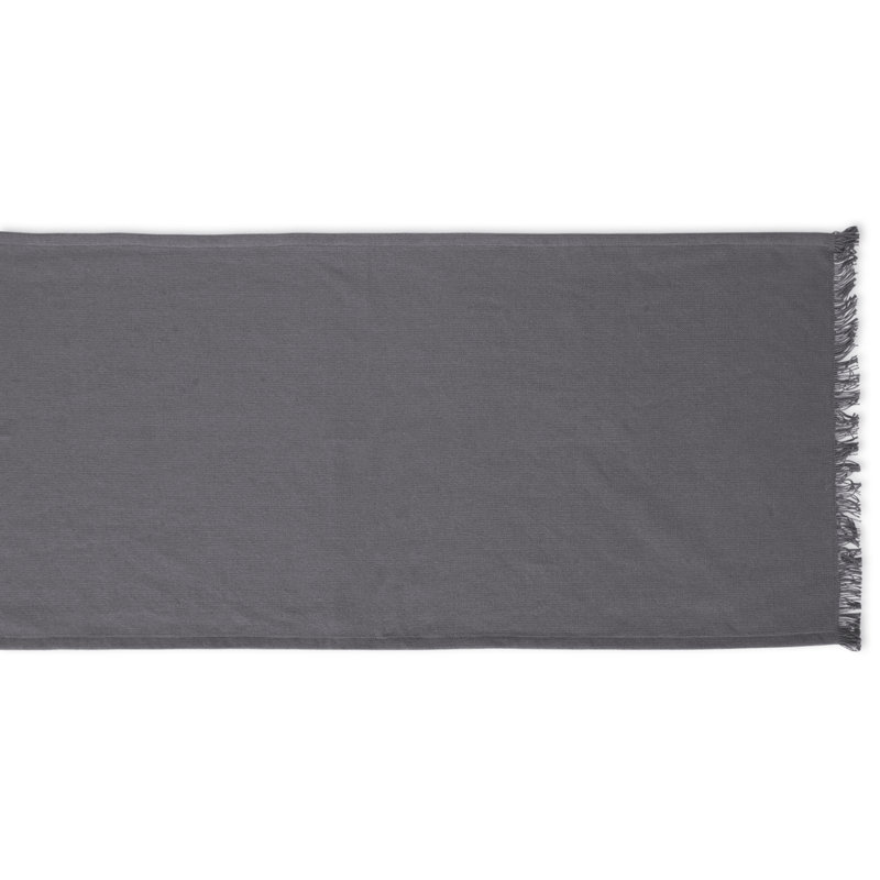 Candelario Solid Color 100% Cotton Table Runner, Gray