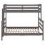 Lit simple superposé au-dessus de grand lit simple avec échelle, lit superposé simple en bois au-dessus de grand lit, converti en 2 lits