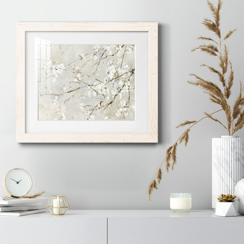 Blossom Confetti - peinture encadrée, Cadre blanc, H 20 po x l 17 po x P 1,5 po