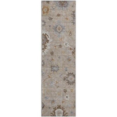 Premium Machine Washable Prisco Taupe Rug