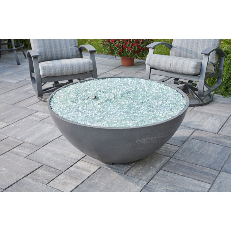 Cove Round Concrete Smokeless Fire Pit Table, Midnight Mist