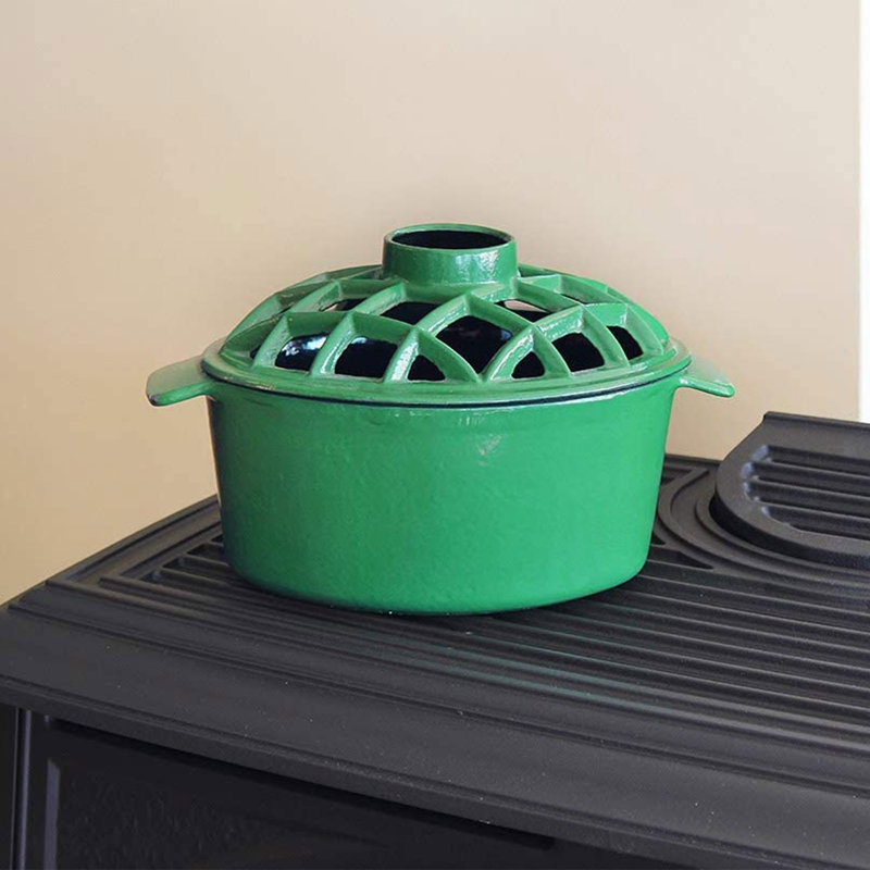 Hepp 0.55 Gal. Warm Mist Steam Tabletop Humidifier Cast Iron, Green