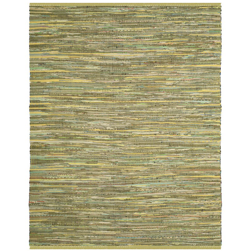 Tapis en coton tissé à la main Declan, Rectangle 6 pi x 9 pi