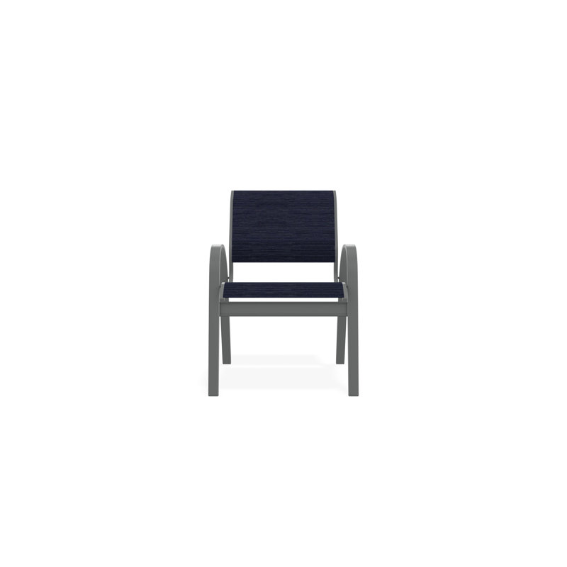 Aruba II Outdoor Dining Chair, Collect Indigo, Graphite