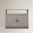 Rectangular Wood Outdoor Console & Buffet Table with Storage Cabinet