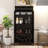 4-Tier Display Cabinet with Open Shelves