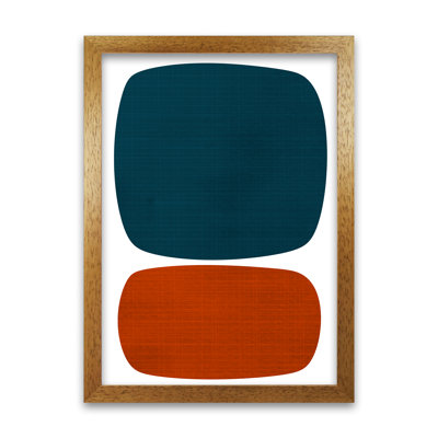 Blue And Orange Mid Century - Print