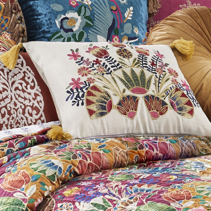 Delissa Velvet Multi Embroidered pillow