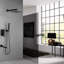 Douche carrée noire matte de 10 pouces - Mélangeur de pluie pour salle de bain de luxe avec buse pour un système mural facile à nettoyer-120920839