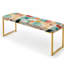 Contemporary Abstraction - Banc rembourré géométrique doré-135451836