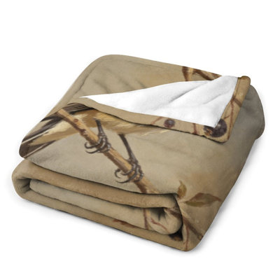 Jeté en flanelle de luxe perché gris