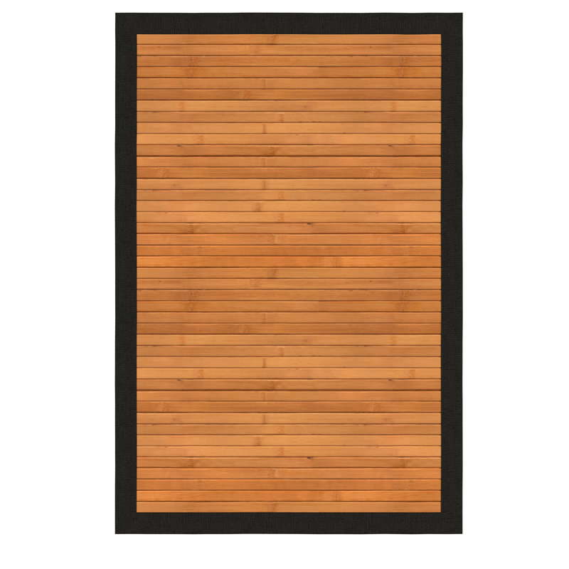 Tapis en bambou brûlé Locher, Rectangle 2 pi x 3 pi, Bambou brûlé