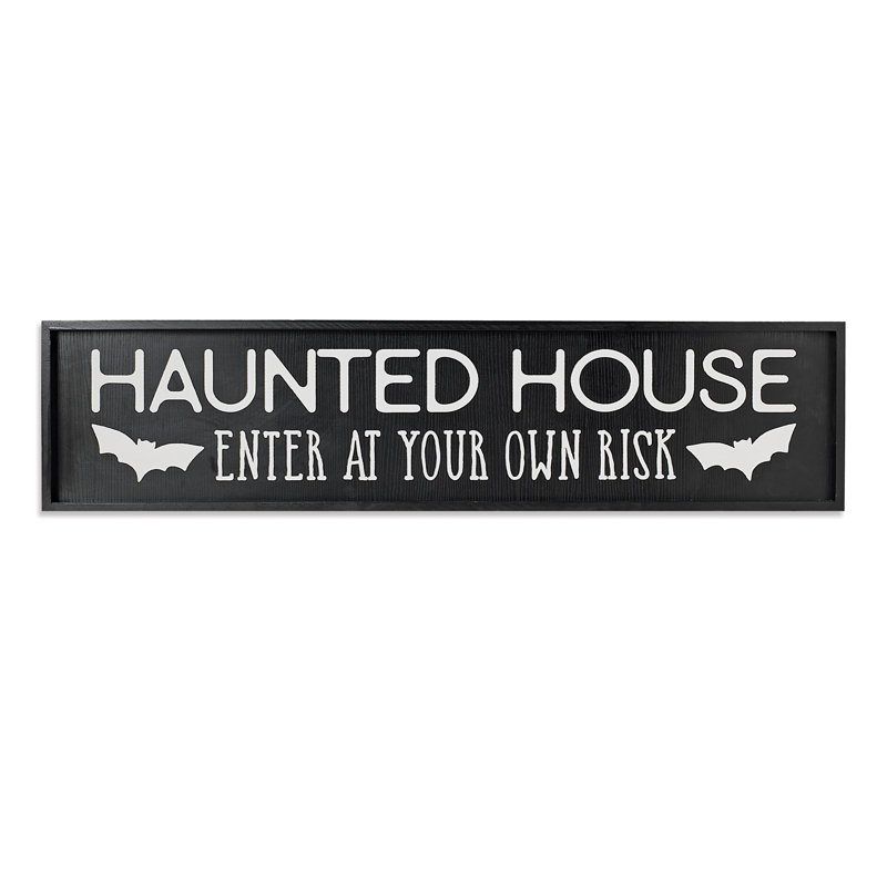 48 in. Wood Halloween Engraved Wall Sign