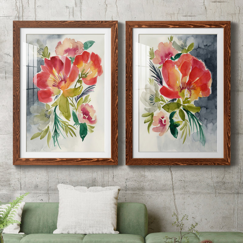 Twilight Brights I - ensemble de 2 reproductions d'art sur papier encadré, H 43,5 po x l 31,5 po x P 1 po