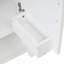 Meuble-lavabo blanc de 30 pouces avec lavabo en céramique et rangement polyvalent - idéal pour les petites salles de bain