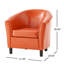 Chaises d'appoint confortables et rembourrées de style orange pour des maisons confortables