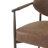 Alder Modern Upholstered Dining Armchair With Iron Frame & Toothpick Legs
