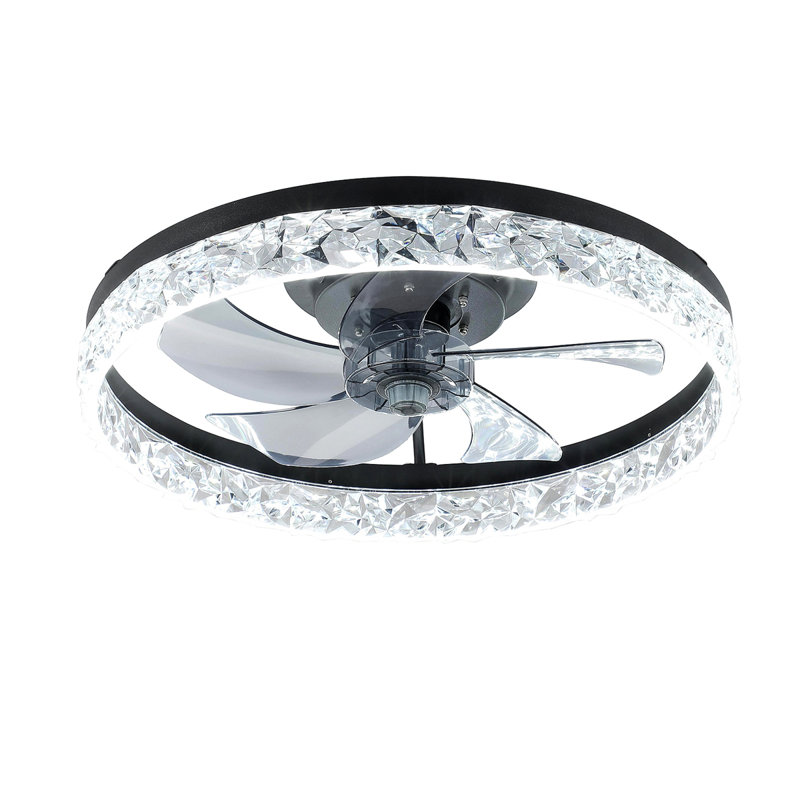Ceiling Fan With Lights Dimmable LED, Black