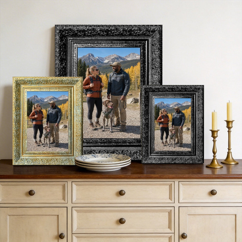 Cadre de table noir 1PC pour photos et affichage mémoire 5 "x 7"