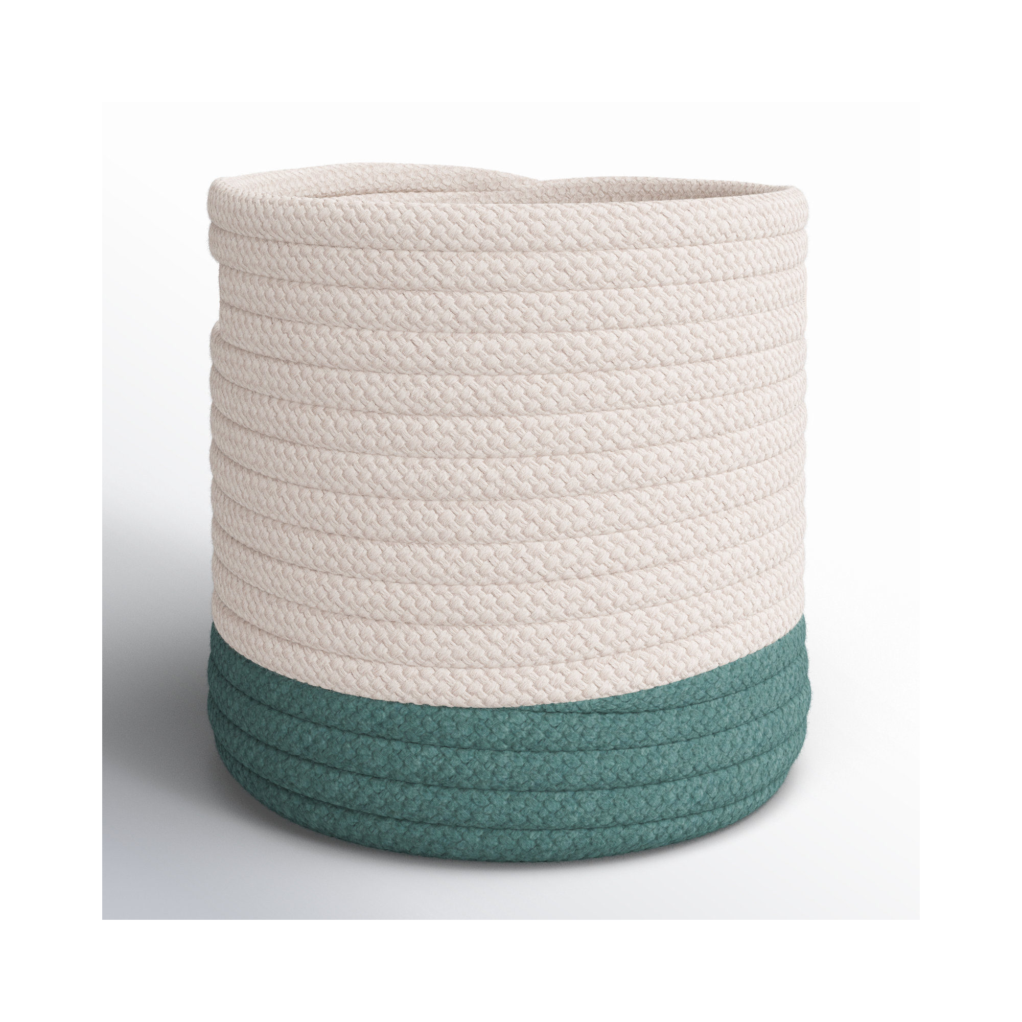Fabric Decorative Basket 1, 20" H x 20" W x 16" D , Teal