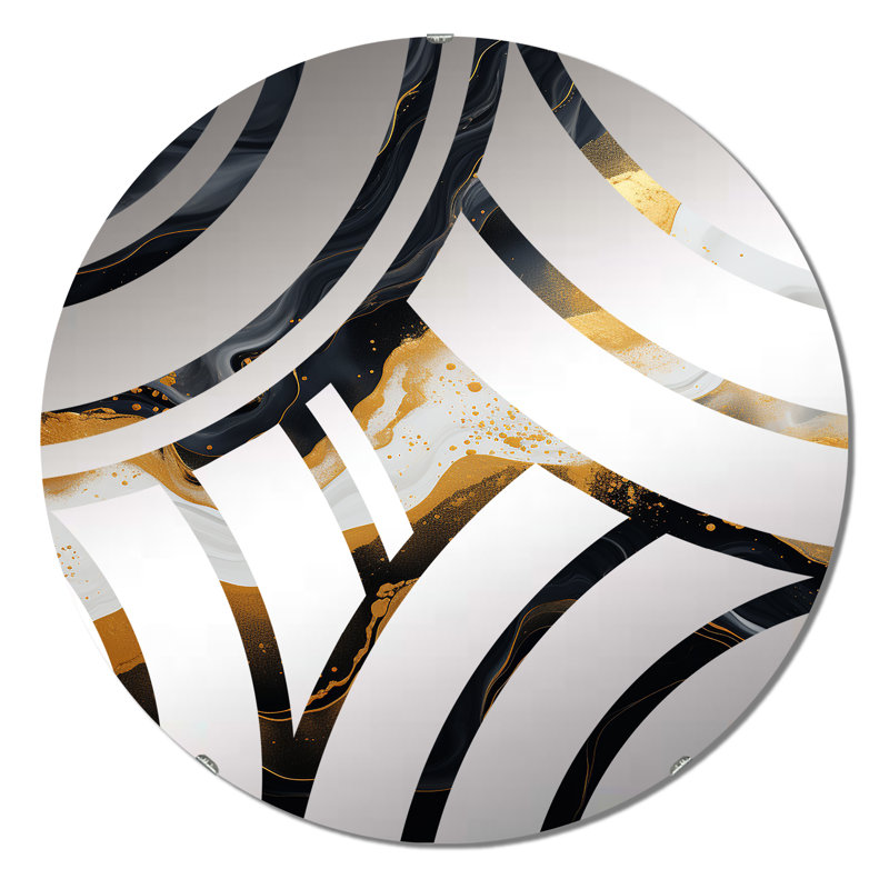Alexaundria - Miroir décoratif à vague centrale, 23,6 po x 23,6 po