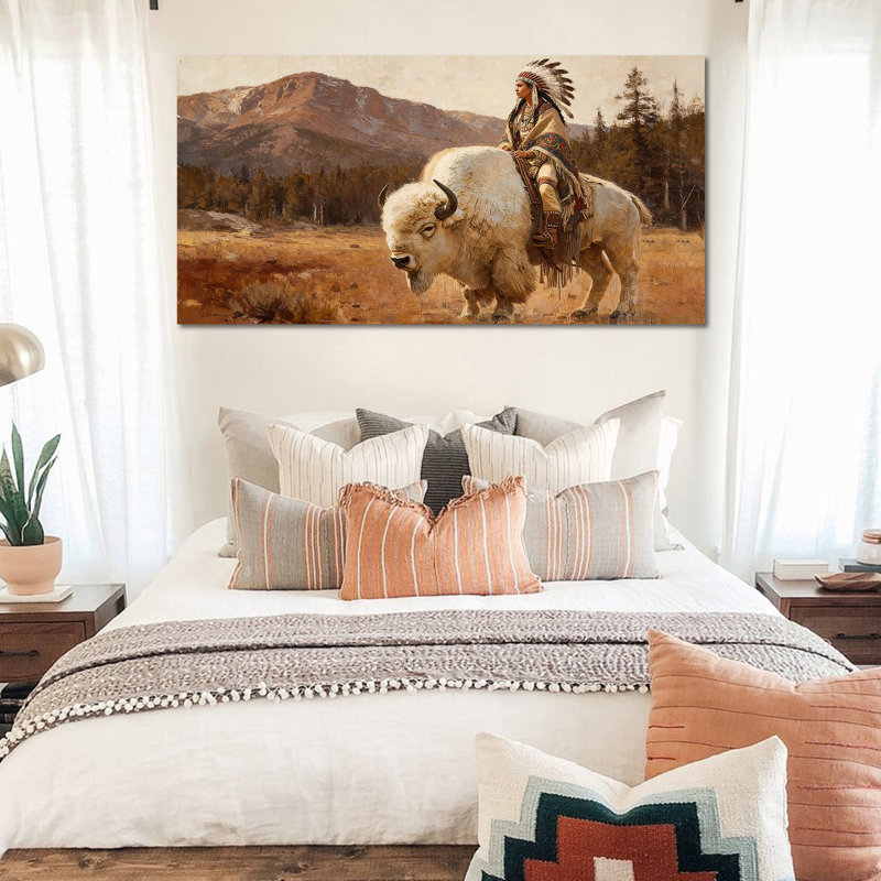 Impression sur toile Timuba Native American, H 12 po x l 24 po