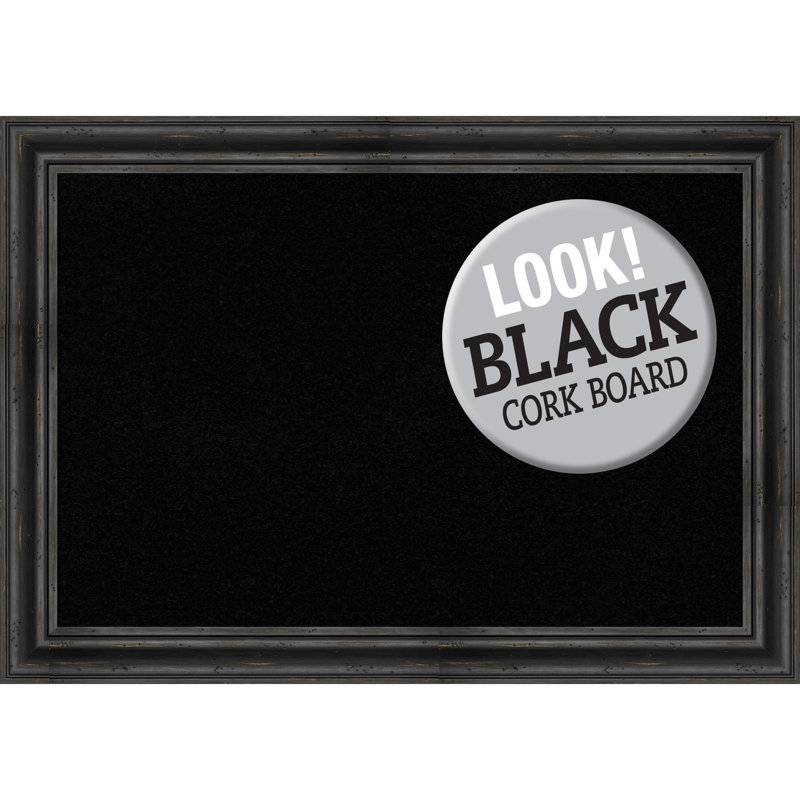 Tableau d’affichage mural pin, Noir, H 3 pi 5 po x l 2 pi 5 po