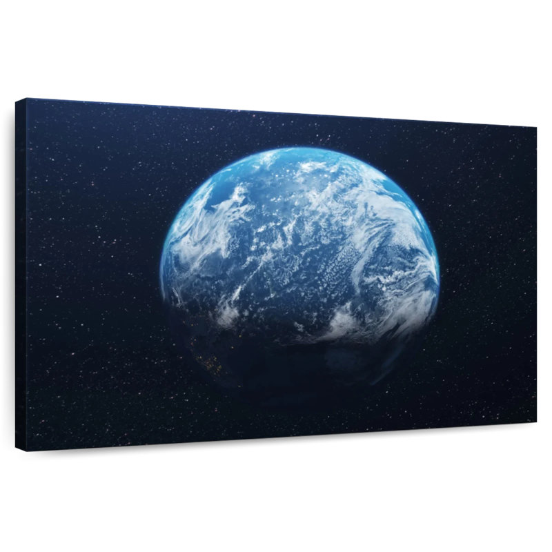 Oberle Earth From Space, 26" H x 39" W