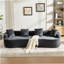 Boneless Curved Loveseat With Deep Seat, Memory Foam Cushions, And 3 Plush Pillows For Small Spaces, No Assembly Required.-1071350154