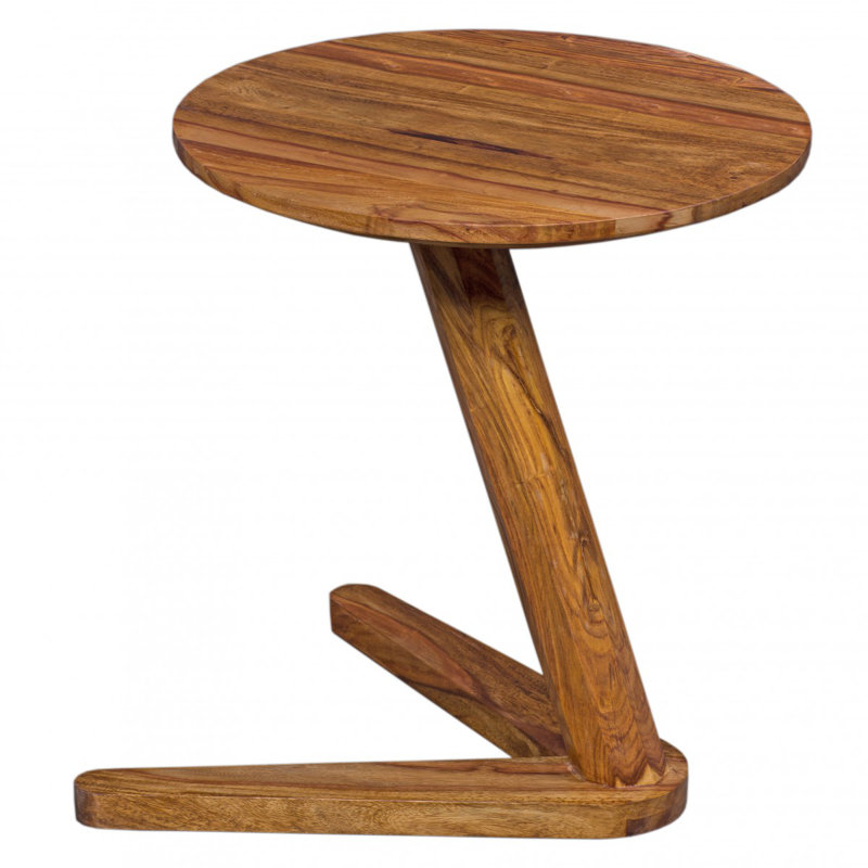 Boha Solid Wood Abstract End Table, Sheesham