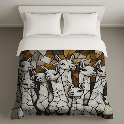 Housse de couette Llama Bedding Animal Boho Boho