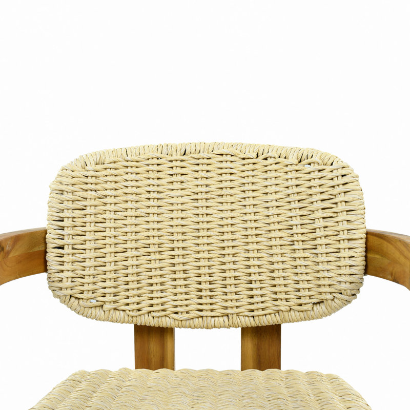Ensemble de deux chaises d'appoint pour l'extérieur en rotin tissé pour l'extérieur