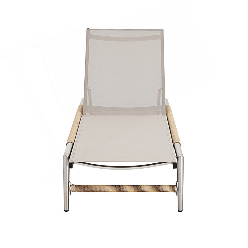 1Pc Outdoor Patio Aluminun Chaise Lounge, 1