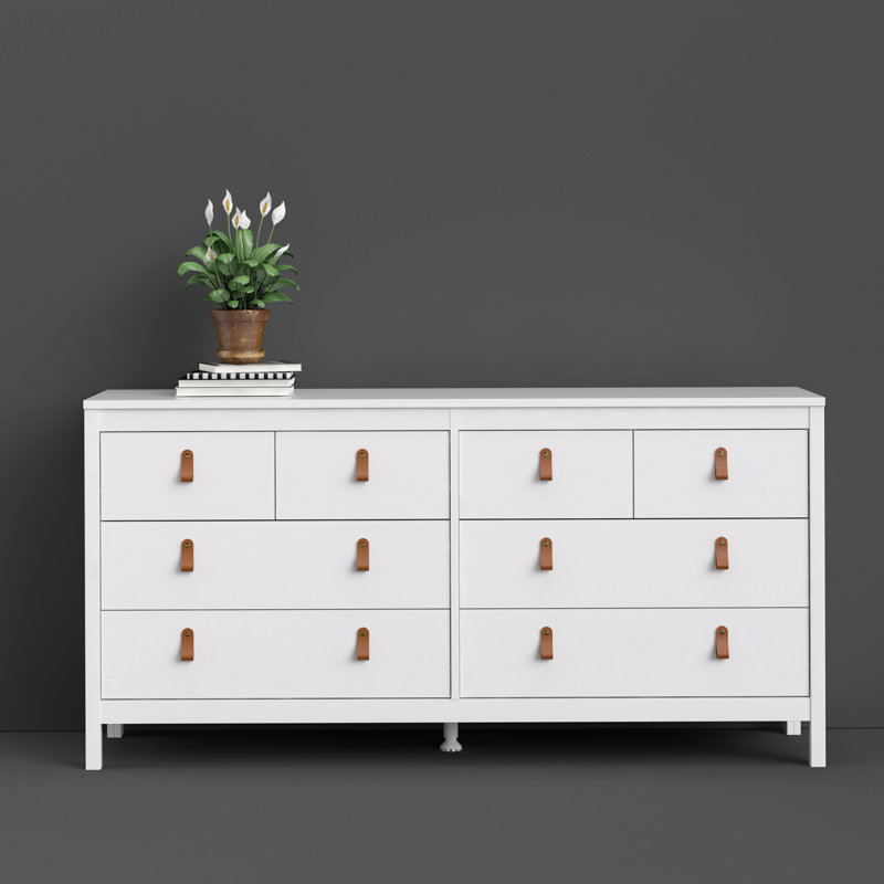 Finnmark 159.4cm W 8 - Drawer Chest of Drawers, White