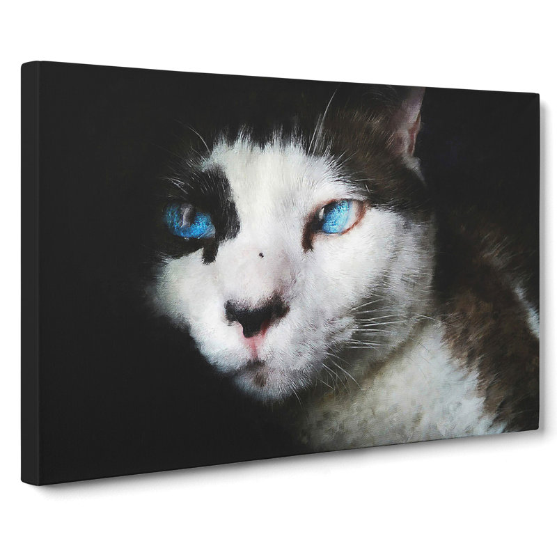 Portrait Of A Cat Vol.10 Painting - Wrapped Canvas, 35cm H x 76cm W x 3cm D
