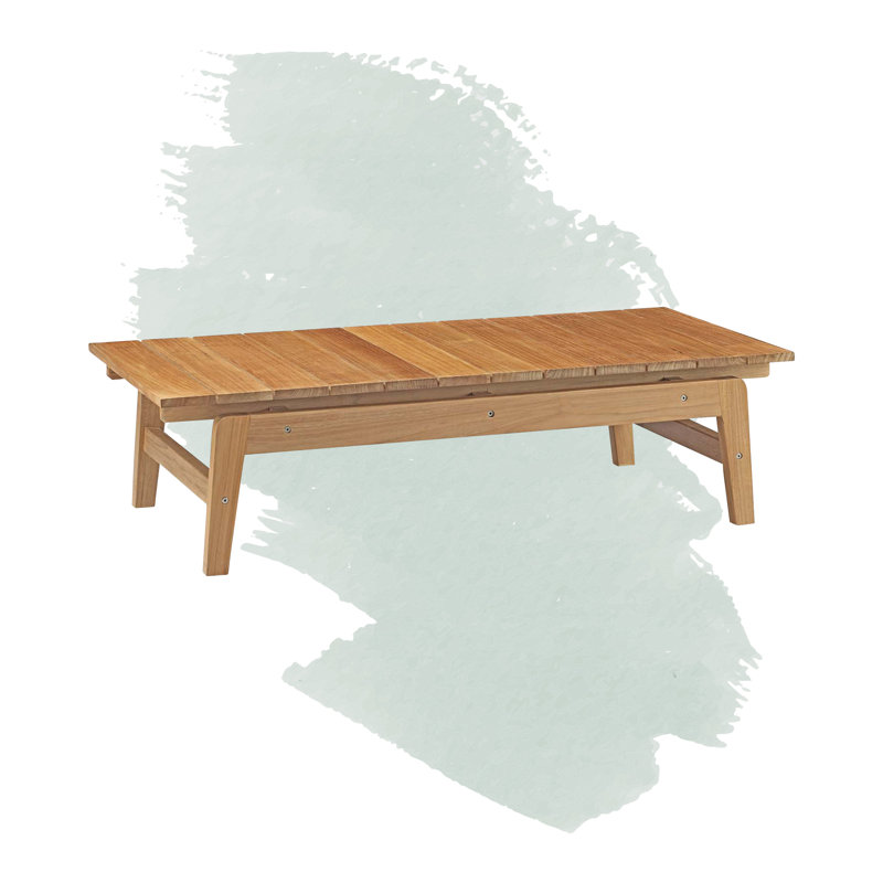 Table basse Pocasset en teck vieilli par Havenside Home
