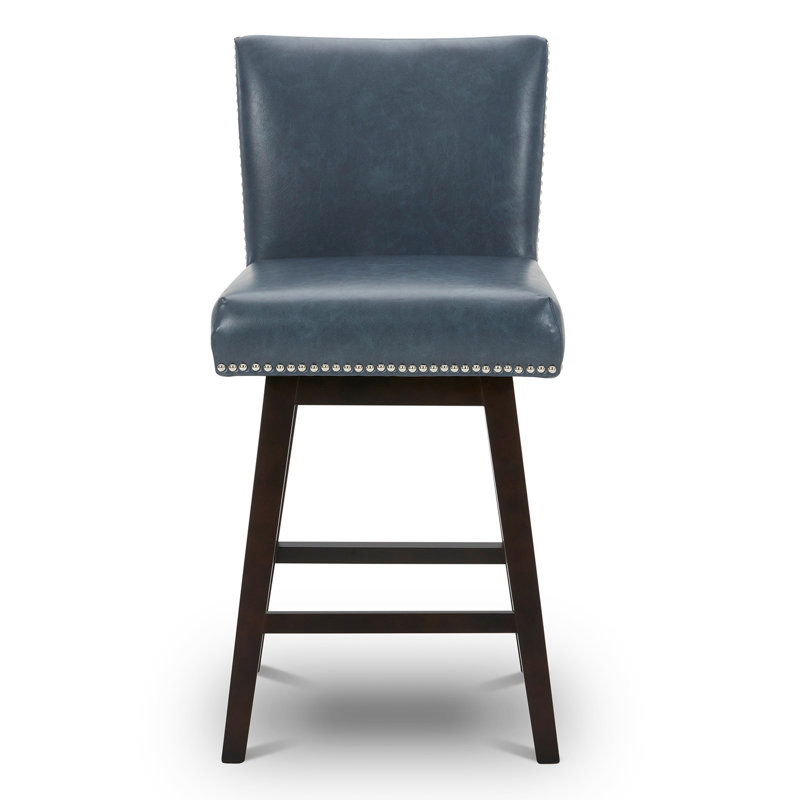 Tabouret de comptoir pivotant 26 po Blake, Bleu encre